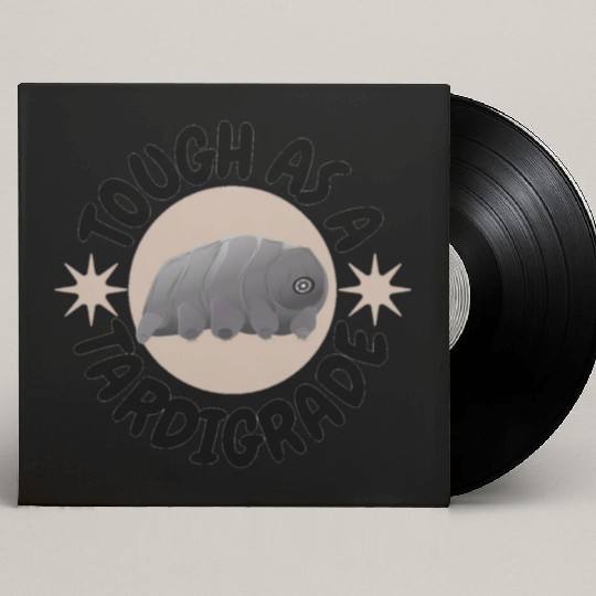 tough as a tardigrade,waterbear,science puns Custom Vinyl Record Sleeves