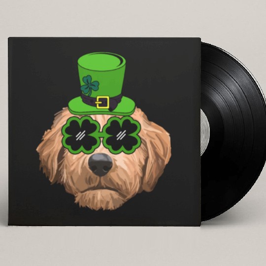 Irish Goldendoodle Doodle Dog St Patrick's Day Custom Vinyl Record Sleeves