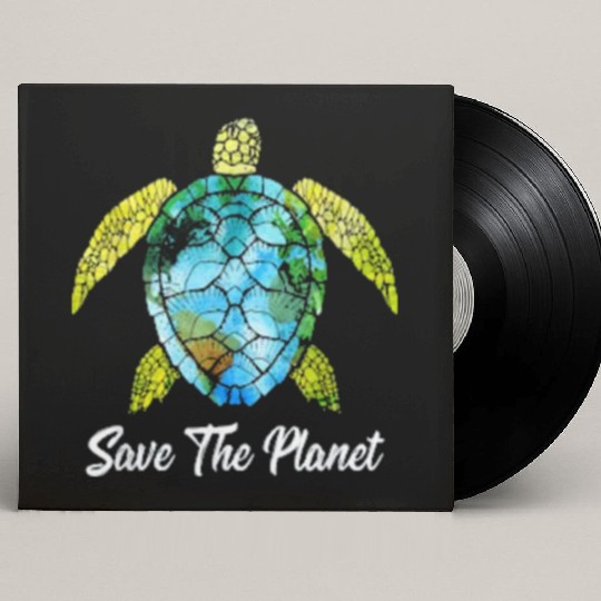 Save The Planet Earth Day Save Turtles Sea Life Custom Vinyl Record Sleeves