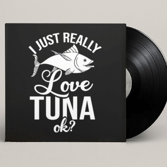 Red Tuna Fish Bluefin Fishing Salad Custom Vinyl Record Sleeves