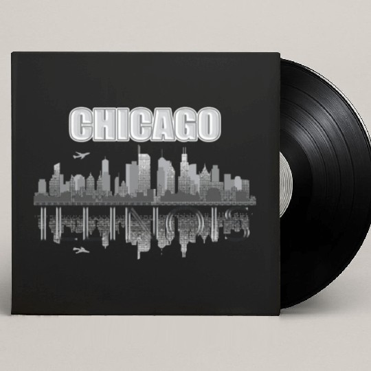 Chicago Skyline Usa Urban City Custom Vinyl Record Sleeves