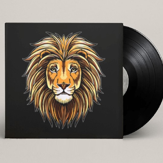 Majestic Lion Mane Detailed Art Lions Are My Custom Vinyl Record Sleeves