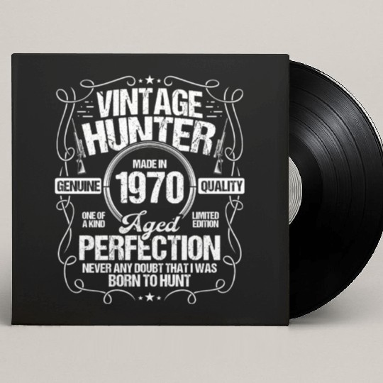1970 Hunting for Boar Hunter Dog 1970 Year Born Custom Vinyl Record Sleeves