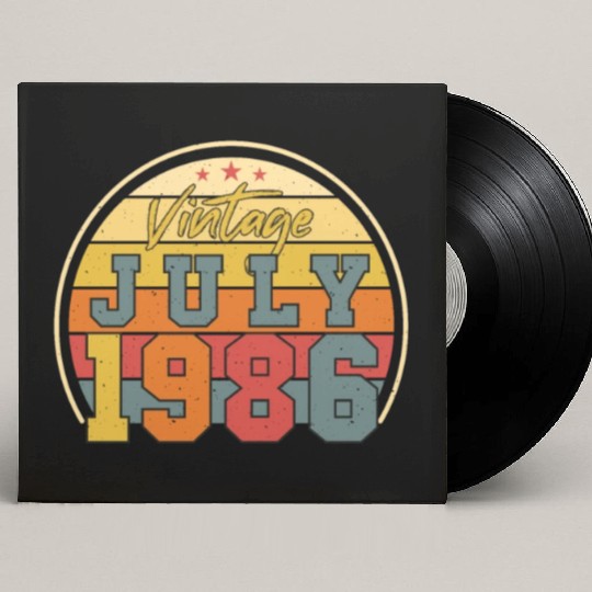 Birthday Greeting July 1986 Custom Vinyl Record Sleeves