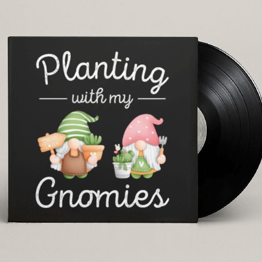 Cute Gnomes Succulent Women Cactus Gnome Custom Vinyl Record Sleeves