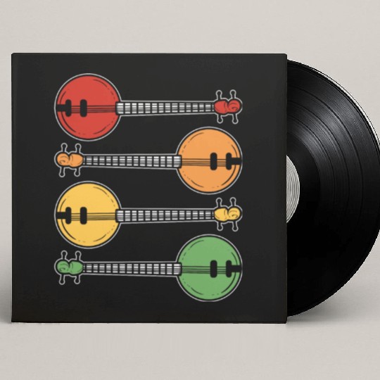 Vintage Banjo Musician Gift Custom Vinyl Record Sleeves