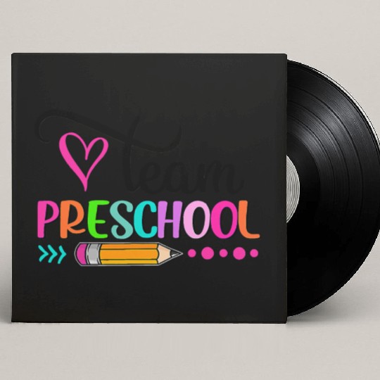 Team Preschool Teacher Student Funny Back To Custom Vinyl Record Sleeves