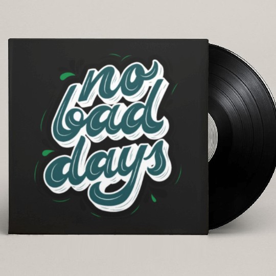 no bad days cool design for hobefull Custom Vinyl Record Sleeves