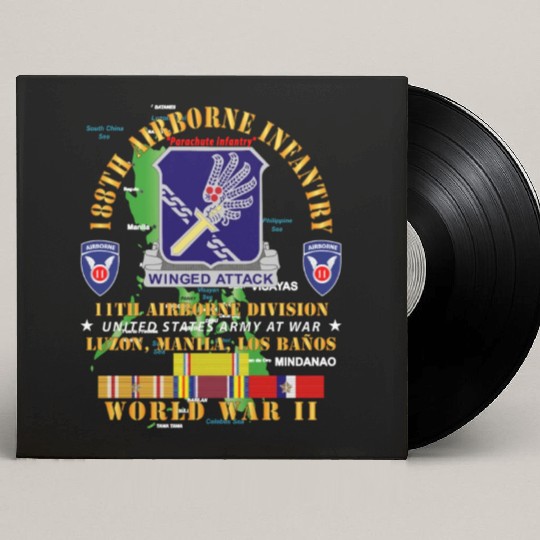Army 188th Airborne Infantry The Philippines WWII Custom Vinyl Record Sleeves