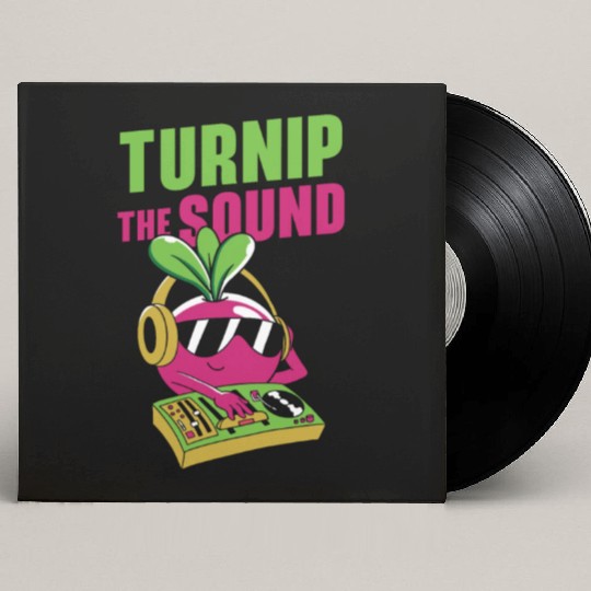 Music Turnip Party Music Lover Vegetable Custom Vinyl Record Sleeves