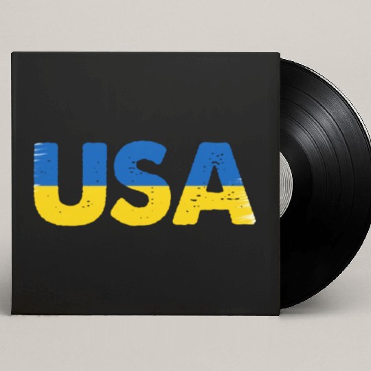 I Stand with Ukraine Ukraine Flag Custom Vinyl Record Sleeves