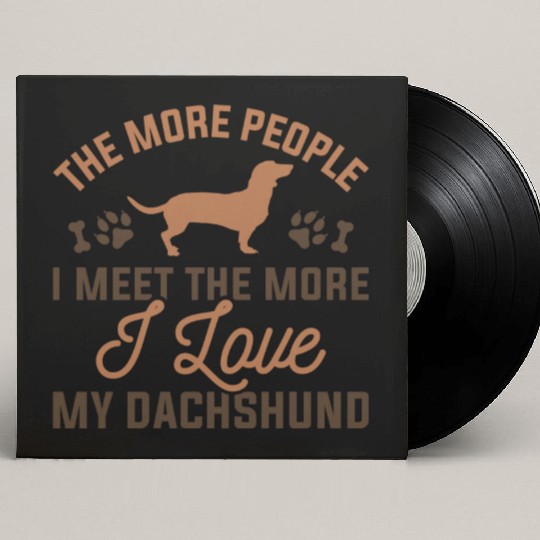 I Love My Dachshund Custom Vinyl Record Sleeves