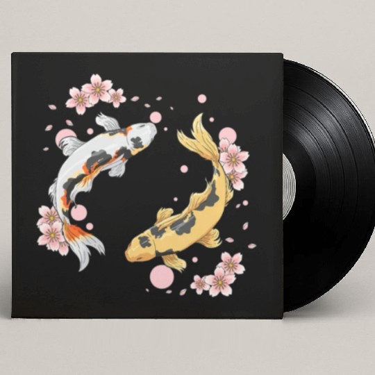 Japanese Koi Fish Carp Pond Japan Tattoo For Koi Custom Vinyl Record Sleeves