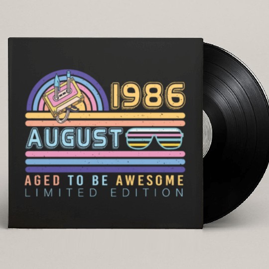 Birthday Greeting August 1986 Custom Vinyl Record Sleeves