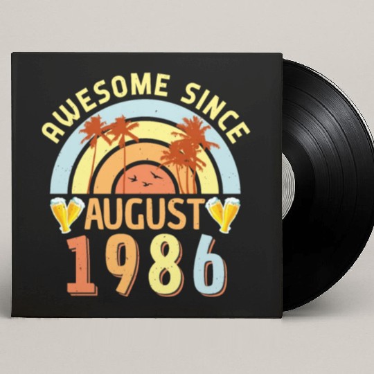 1986 Born In August Custom Vinyl Record Sleeves