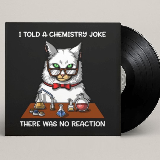 Cat Chemistry Science Teacher Funny Custom Vinyl Record Sleeves