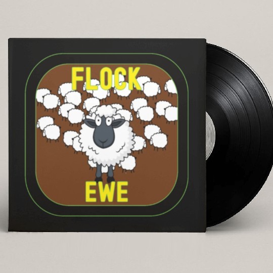Flock Ewe Sarcastic Snarky Sassy Cute Sheep Animal Custom Vinyl Record Sleeves