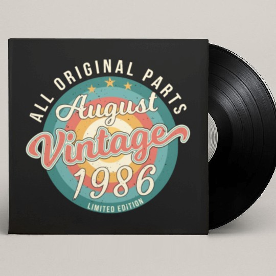 Born In August 1986 Custom Vinyl Record Sleeves