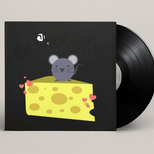 Eat cheese and sin, Best Street art! Classic Custom Vinyl Record Sleeves