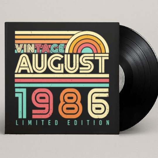 August 1986 Retro Custom Vinyl Record Sleeves