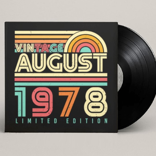 August 1978 Vintage Custom Vinyl Record Sleeves