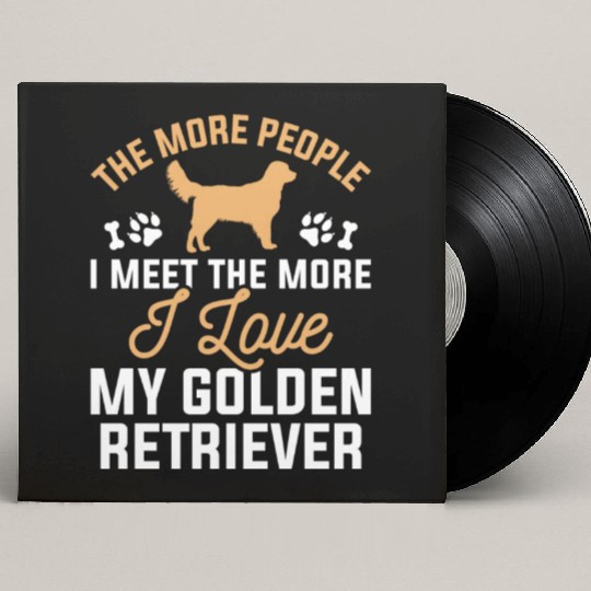 I Love My Golden Retriever Custom Vinyl Record Sleeves
