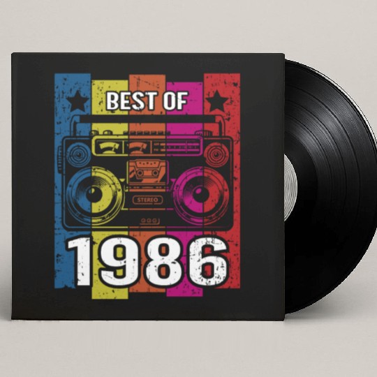 Best of 1986 Stereo Radio Cassette Player Birthday Custom Vinyl Record Sleeves