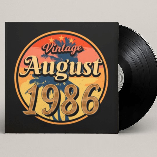 Born 1986 In August Custom Vinyl Record Sleeves