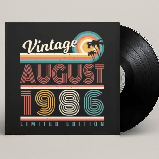 Born In August 1986 Custom Vinyl Record Sleeves