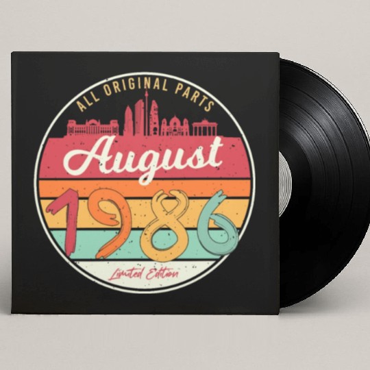 Birthday Greeting 1986 In August Custom Vinyl Record Sleeves