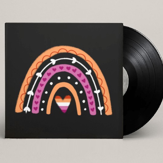 LGBT Pride Month Lesbian Pride Rainbow Custom Vinyl Record Sleeves