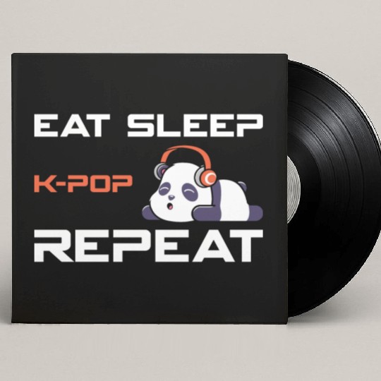 eat sleep k-pop, k pop music, korean pop music Custom Vinyl Record Sleeves