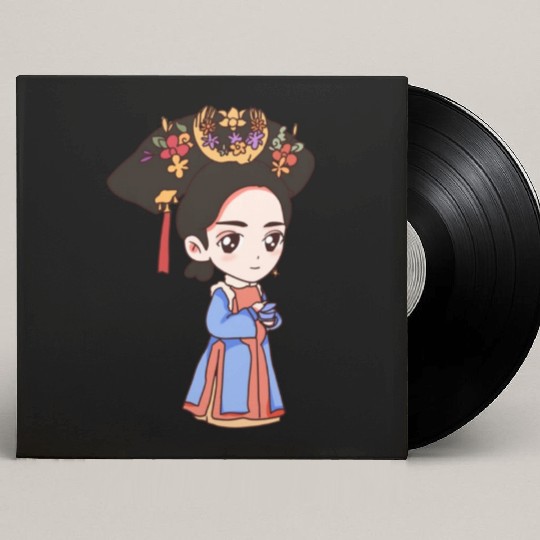 HAND PAINTED GIRL IMAGE Custom Vinyl Record Sleeves