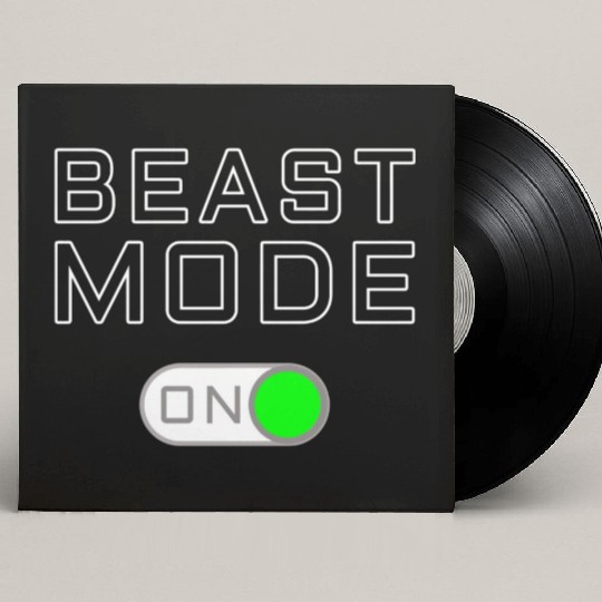 Beast Funny Workout Gym Mode Custom Vinyl Record Sleeves