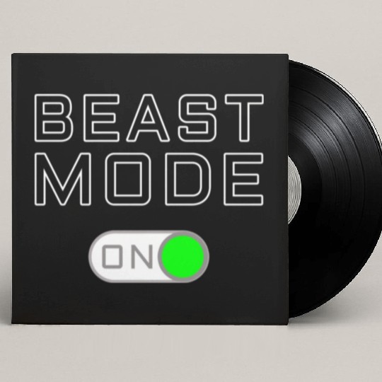 Beast Funny Workout Gym Mode Custom Vinyl Record Sleeves