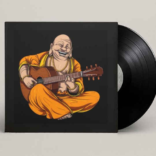 Buddha Playing Guitar Custom Vinyl Record Sleeves