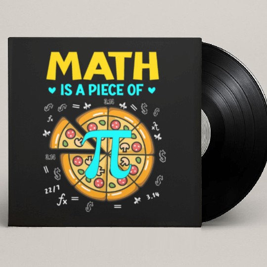 Pi day 3 14 Math Is A Piece Of Pizza Bitcoin Start Custom Vinyl Record Sleeves