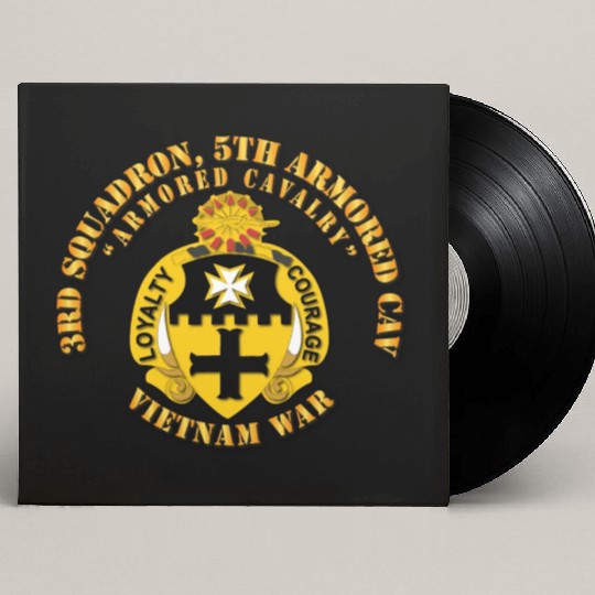 Army 3rd Squadron 5th Armored Cav Vietnam War Custom Vinyl Record Sleeves