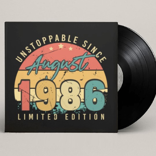 Gift Idea For August 1986 Custom Vinyl Record Sleeves