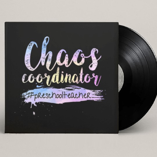 Chaos Coordinator Custom Vinyl Record Sleeves Cute Preschool Teacher Custom Vinyl Record Sleeves