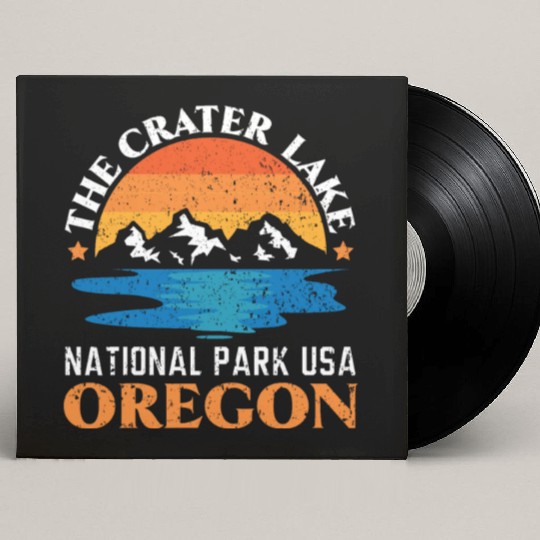 The Crater Lake National Park USA Oregon America Custom Vinyl Record Sleeves