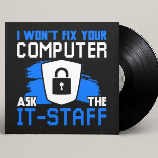 Cyber Security Funny Computer Custom Vinyl Record Sleeves