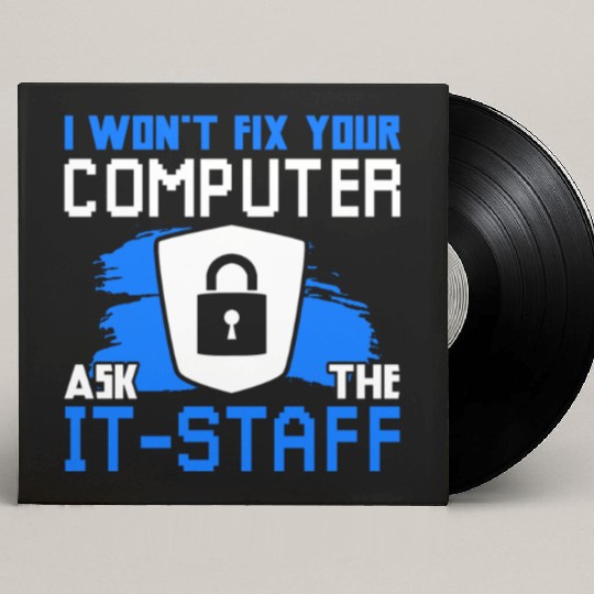Cyber Security Funny Computer Custom Vinyl Record Sleeves