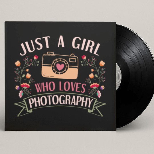 Photography Camera Lens Flowers Custom Vinyl Record Sleeves