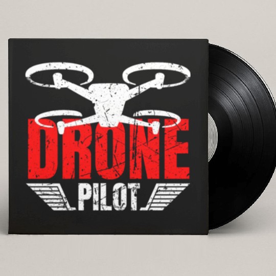 Drone Drone Pilot Drone Operator Quadrocopter Custom Vinyl Record Sleeves