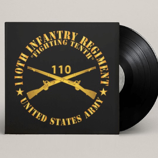 Army 110th Infantry Regiment Fighting Tenth Br X 3 Custom Vinyl Record Sleeves