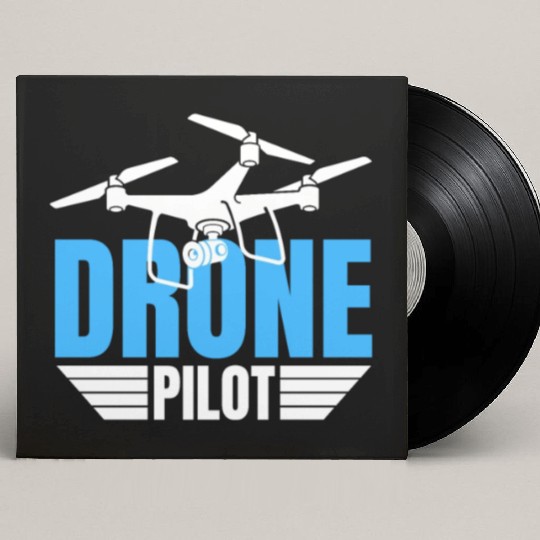 Drone Drone Pilot Drone Operator Quadrocopter Custom Vinyl Record Sleeves