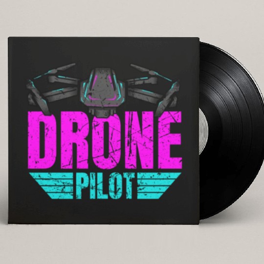 Drone Drone Pilot Drone Operator Quadrocopter Custom Vinyl Record Sleeves