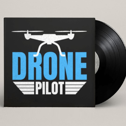 Drone Drone Pilot Drone Operator Quadrocopter Custom Vinyl Record Sleeves