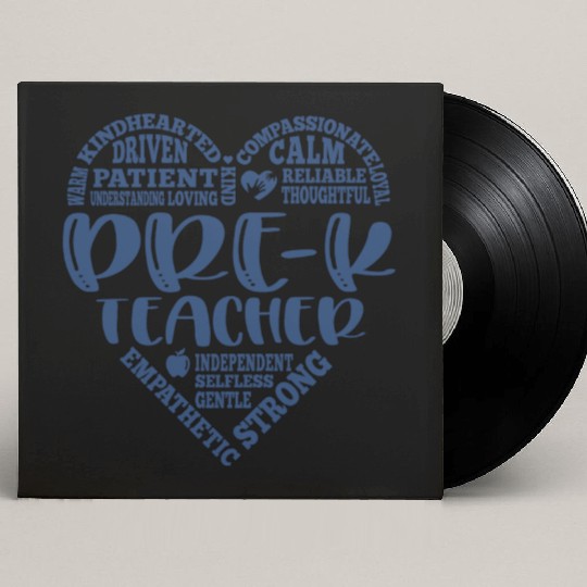 Pre K teacher, prek teacher, pre-k Custom Vinyl Record Sleeves